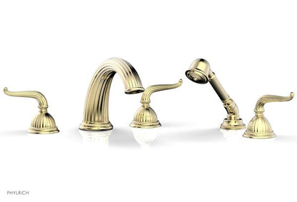 Phylrich - Georgian & Barcelona Deck Tub Set with Hand Shower - Lever Handles