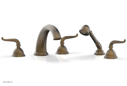 Phylrich - Georgian & Barcelona Deck Tub Set with Hand Shower - Lever Handles