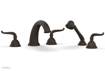 Phylrich - Georgian & Barcelona Deck Tub Set with Hand Shower - Lever Handles