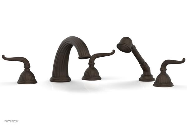 Phylrich - Georgian & Barcelona Deck Tub Set with Hand Shower - Lever Handles