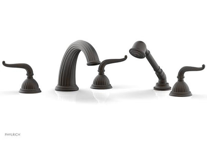 Phylrich - Georgian & Barcelona Deck Tub Set with Hand Shower - Lever Handles