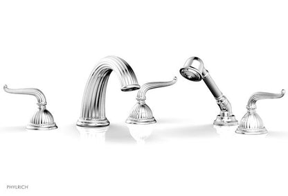 Phylrich - Georgian & Barcelona Deck Tub Set with Hand Shower - Lever Handles