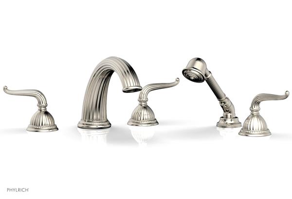 Phylrich - Georgian & Barcelona Deck Tub Set with Hand Shower - Lever Handles