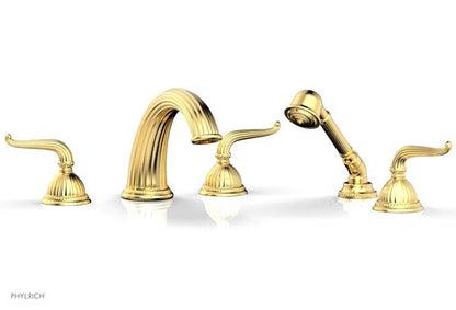 Phylrich - Georgian & Barcelona Deck Tub Set with Hand Shower - Lever Handles