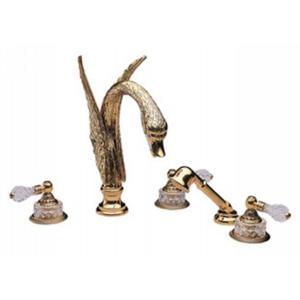 Phylrich - Louis XIV Deck Mounted Tub Set W/Hand Shower - Trim Only