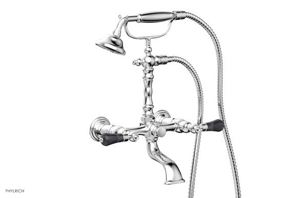 Phylrich - Regent Exposed Tub & Hand Shower - Bleu Sodalite Handles