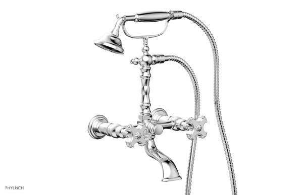 Phylrich - Marvelle Exposed Tub & Hand Shower - Cross Handle