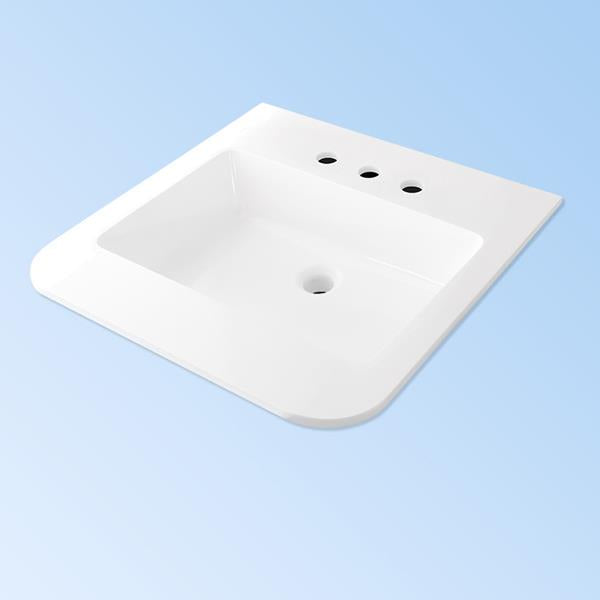 Lacava - Kubitop Vanity-Top Sink Made Of Solid Surface, With An Overflow