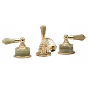 Phylrich - Versailles Widespread Lavatory Faucet - Green Onyx Handle