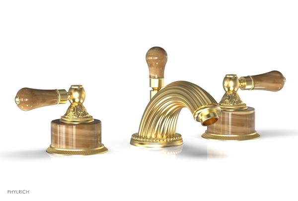 Phylrich - Versailles Widespread Lavatory Faucet - Montaione Brown Onix Handle
