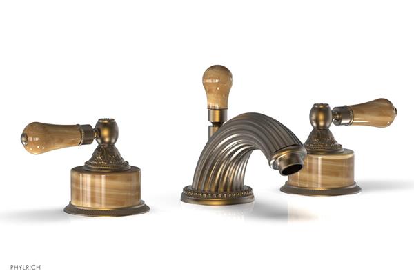 Phylrich - Versailles Widespread Lavatory Faucet - Montaione Brown Onix Handle