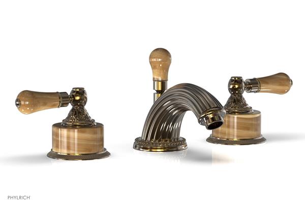 Phylrich - Versailles Widespread Lavatory Faucet - Montaione Brown Onix Handle