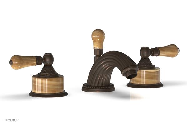 Phylrich - Versailles Widespread Lavatory Faucet - Montaione Brown Onix Handle
