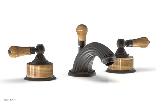 Phylrich - Versailles Widespread Lavatory Faucet - Montaione Brown Onix Handle