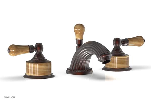 Phylrich - Versailles Widespread Lavatory Faucet - Montaione Brown Onix Handle