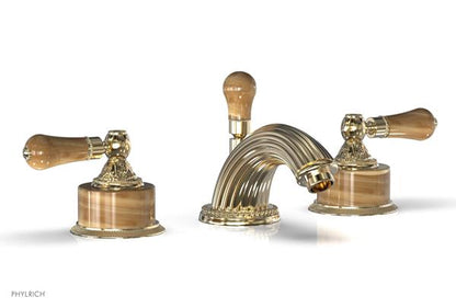 Phylrich - Versailles Widespread Lavatory Faucet - Montaione Brown Onix Handle