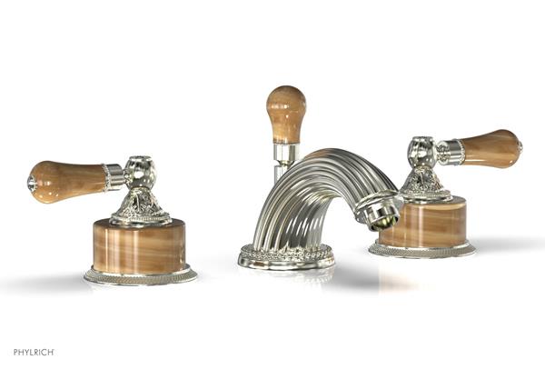 Phylrich - Versailles Widespread Lavatory Faucet - Montaione Brown Onix Handle