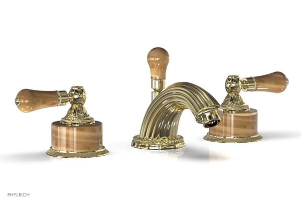 Phylrich - Versailles Widespread Lavatory Faucet - Montaione Brown Onix Handle