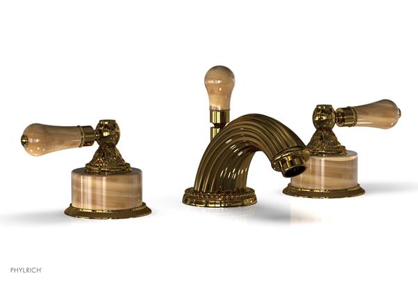 Phylrich - Versailles Widespread Lavatory Faucet - Montaione Brown Onix Handle