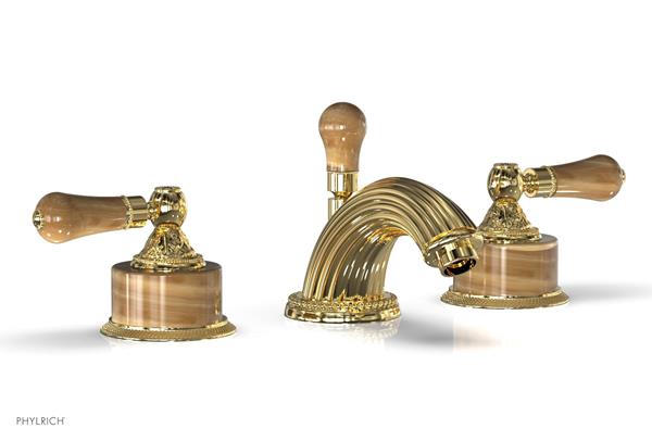 Phylrich - Versailles Widespread Lavatory Faucet - Montaione Brown Onix Handle