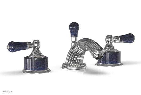 Phylrich - Versailles Widespread Lavatory Faucet - Bleu Sodalite Handle