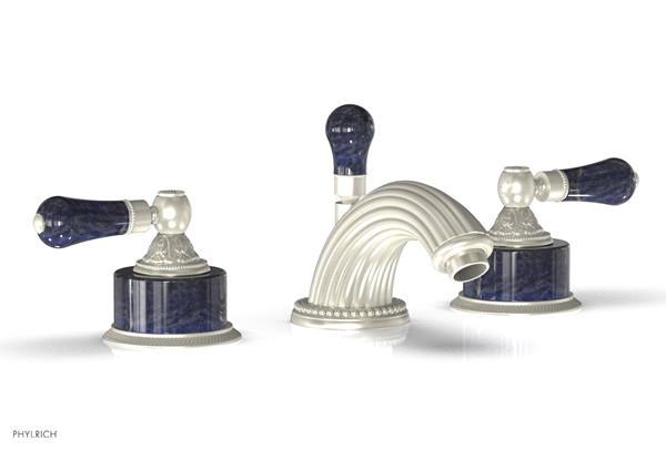 Phylrich - Versailles Widespread Lavatory Faucet - Bleu Sodalite Handle