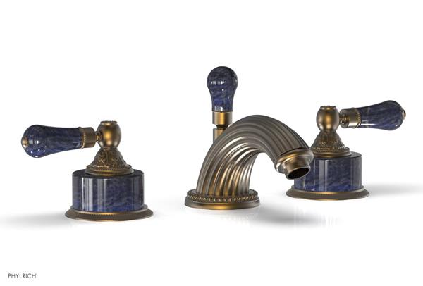 Phylrich - Versailles Widespread Lavatory Faucet - Bleu Sodalite Handle
