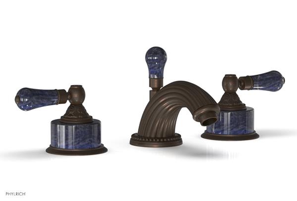 Phylrich - Versailles Widespread Lavatory Faucet - Bleu Sodalite Handle