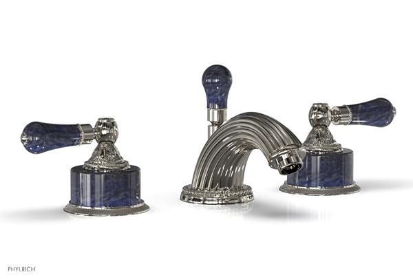 Phylrich - Versailles Widespread Lavatory Faucet - Bleu Sodalite Handle