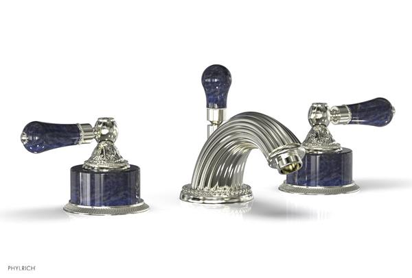 Phylrich - Versailles Widespread Lavatory Faucet - Bleu Sodalite Handle