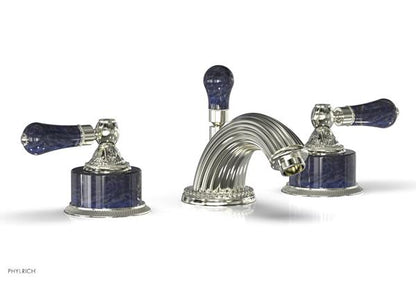 Phylrich - Versailles Widespread Lavatory Faucet - Bleu Sodalite Handle
