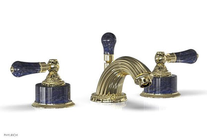 Phylrich - Versailles Widespread Lavatory Faucet - Bleu Sodalite Handle