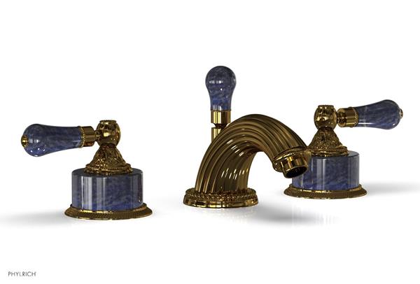 Phylrich - Versailles Widespread Lavatory Faucet - Bleu Sodalite Handle