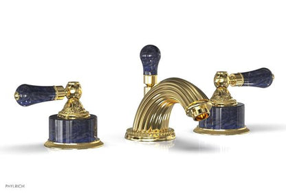 Phylrich - Versailles Widespread Lavatory Faucet - Bleu Sodalite Handle