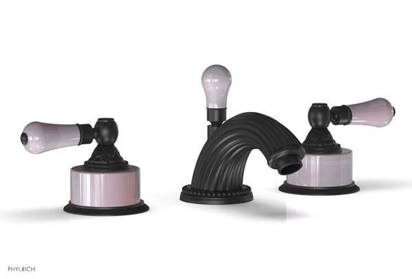 Phylrich - Versailles Widespread Lavatory Faucet - Pink Onix Handle
