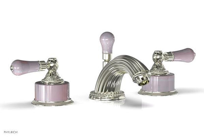 Phylrich - Versailles Widespread Lavatory Faucet - Pink Onix Handle