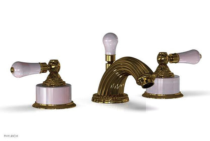 Phylrich - Versailles Widespread Lavatory Faucet - Pink Onix Handle