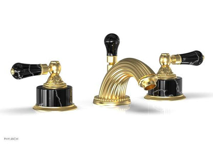 Phylrich - Versailles Widespread Lavatory Faucet - Black Onyx Handles