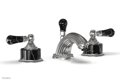 Phylrich - Versailles Widespread Lavatory Faucet - Black Onyx Handles