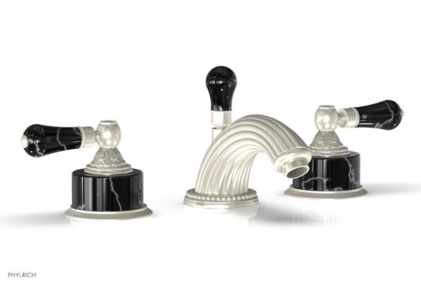 Phylrich - Versailles Widespread Lavatory Faucet - Black Onyx Handles