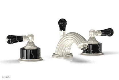 Phylrich - Versailles Widespread Lavatory Faucet - Black Onyx Handles