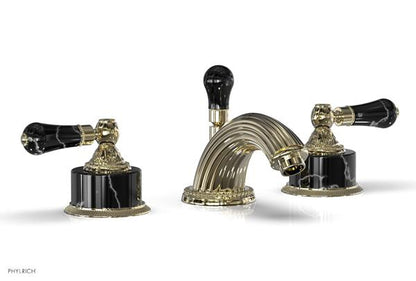 Phylrich - Versailles Widespread Lavatory Faucet - Black Onyx Handles