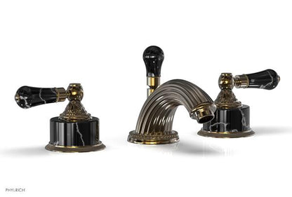 Phylrich - Versailles Widespread Lavatory Faucet - Black Onyx Handles