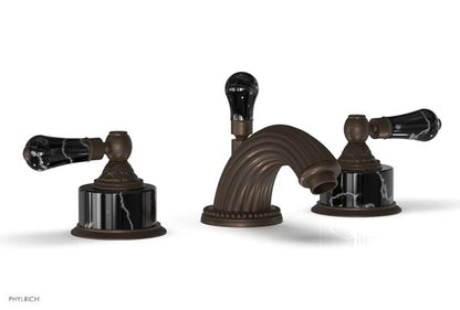 Phylrich - Versailles Widespread Lavatory Faucet - Black Onyx Handles