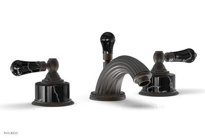 Phylrich - Versailles Widespread Lavatory Faucet - Black Onyx Handles