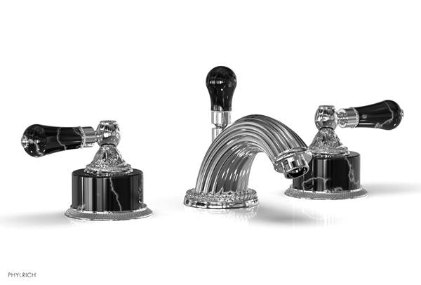 Phylrich - Versailles Widespread Lavatory Faucet - Black Onyx Handles