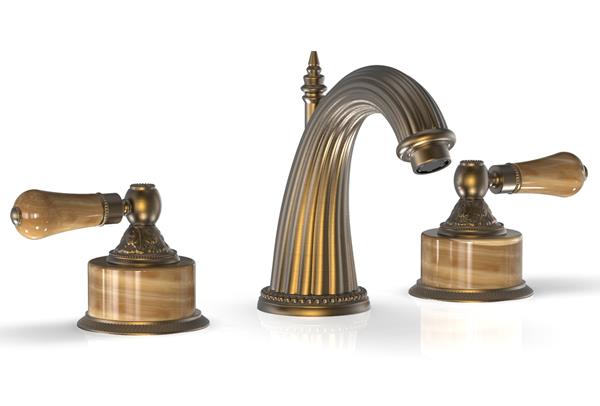 Phylrich - Versailles Lavatory Faucet - Mont Brown Onyx Handle