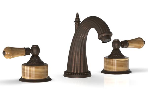 Phylrich - Versailles Lavatory Faucet - Mont Brown Onyx Handle