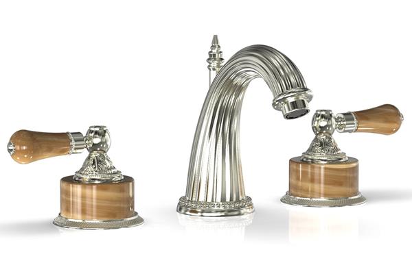 Phylrich - Versailles Lavatory Faucet - Mont Brown Onyx Handle