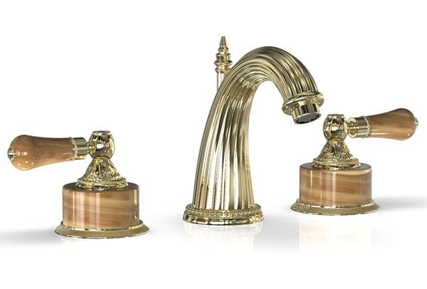Phylrich - Versailles Lavatory Faucet - Mont Brown Onyx Handle